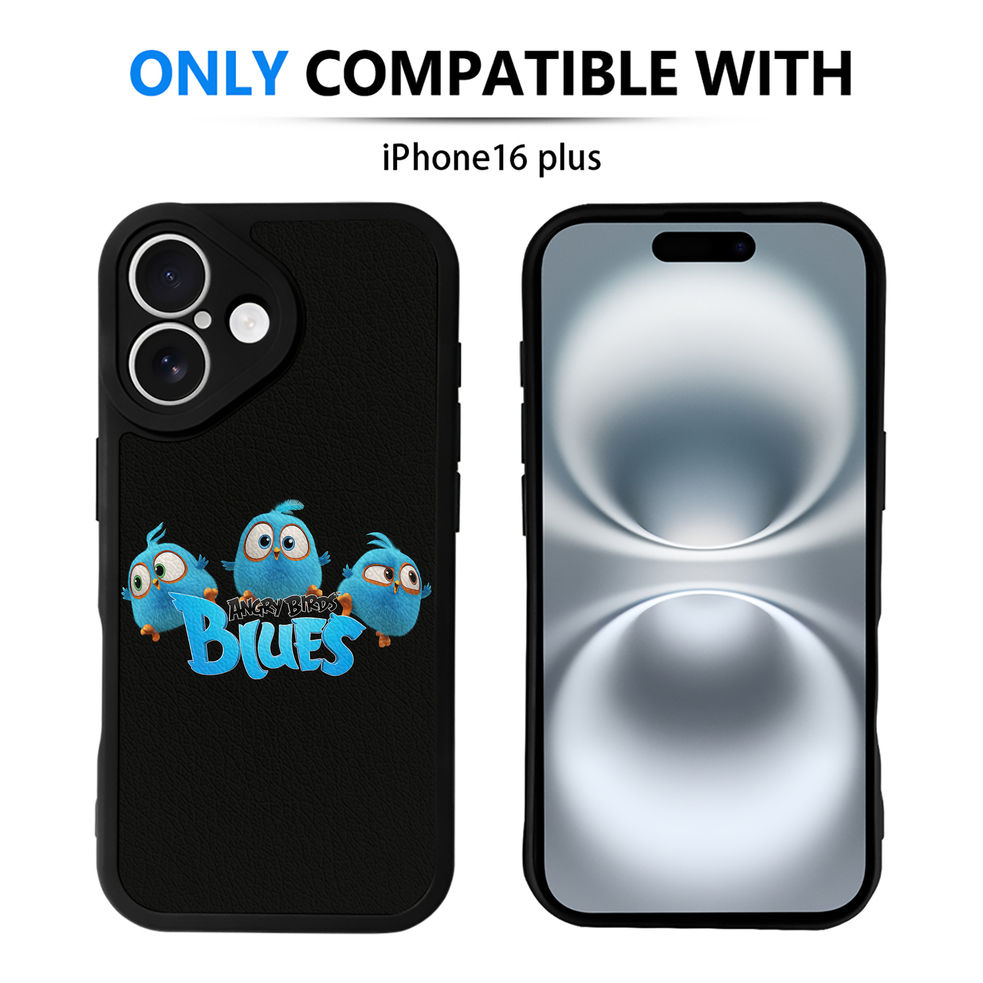 （画像用） Angry Birds アングリーバード 【iPhone 16シリーズ対応】シリコンスマホケース（レザー調） 材質：シリコン